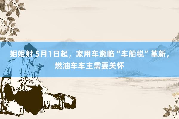 姐姐射 5月1日起，家用车濒临“车船税”革新，燃油车车主需要关怀